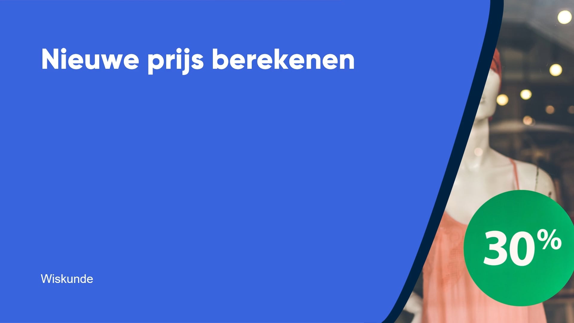 Nieuwe prijs berekenen