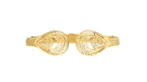 18kt Gold Over Sterling Filigree Cuff Bracelet