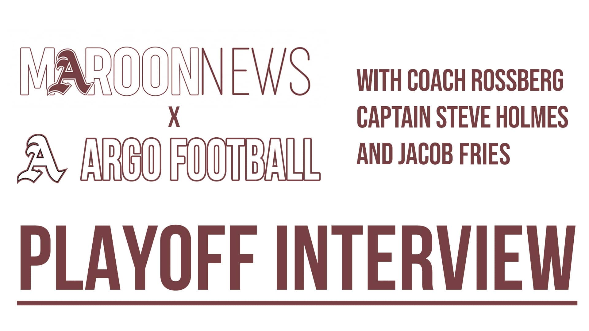 Maroon News Interview Argo Football Ahead of Playoffs vs Normal on Vimeo