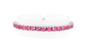 20.00 ct. t.w. Pink Topaz Tennis Bracelet in Sterling Silver