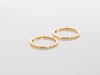 Notched Round Hoop Earrings in Vermeil, 30MM