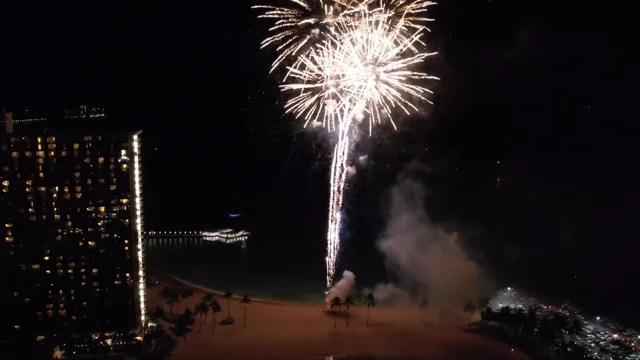 Pink Sails Waikiki Friday Night Fireworks