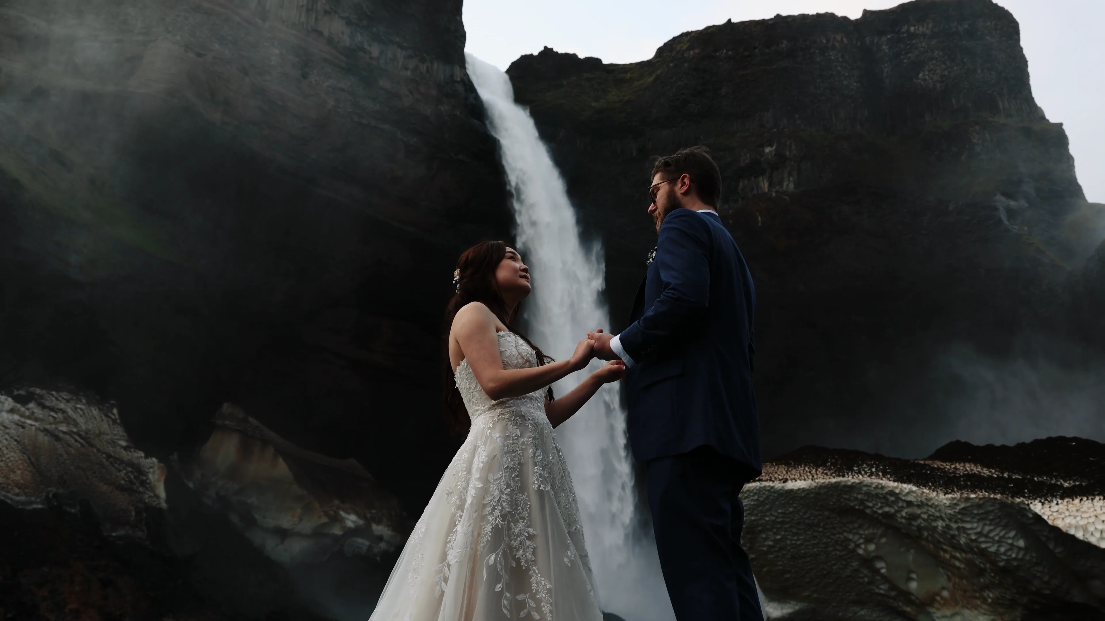 Esther + Richard in Háifoss, Iceland