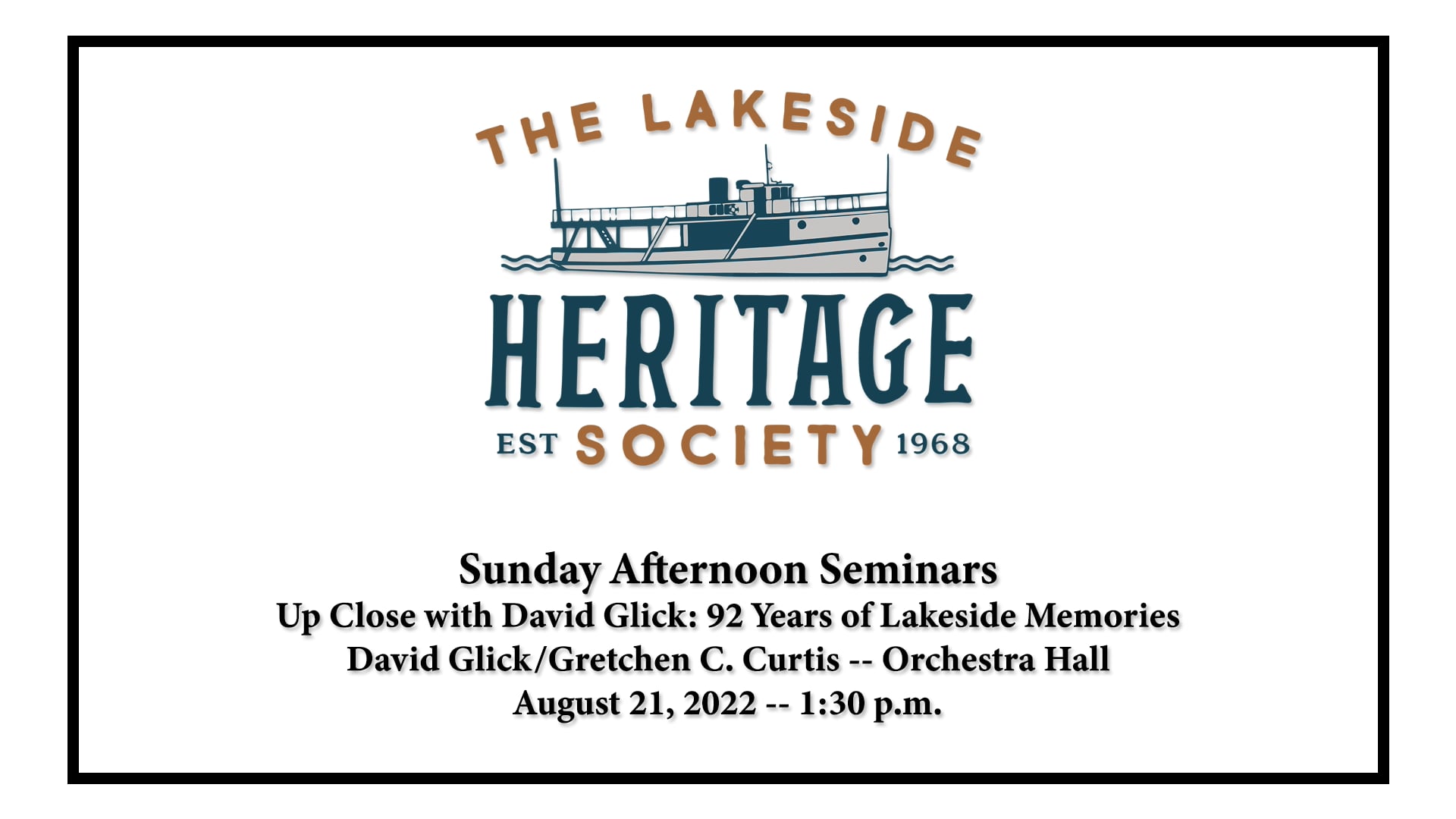 Up Close with David Glick: 92 Years of Lakeside Memories