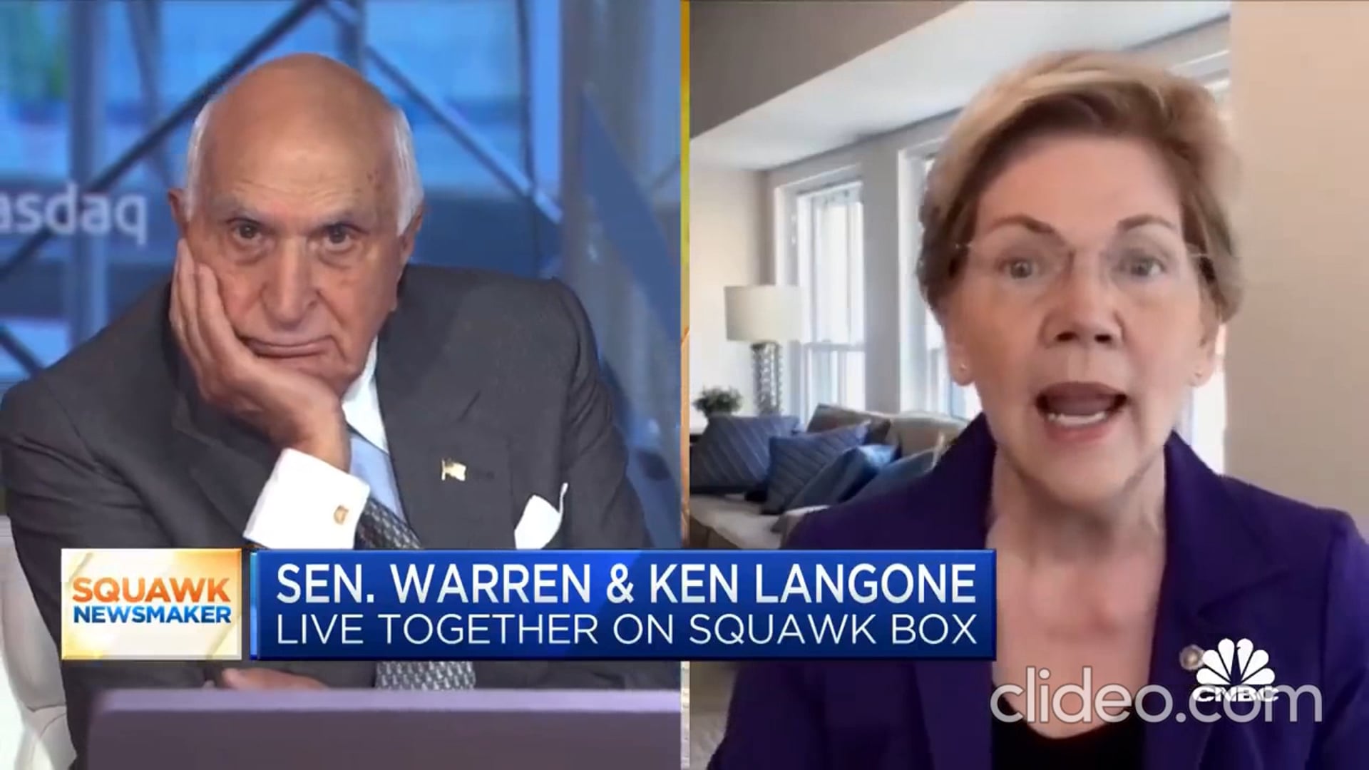 July 28, 2021 CNBC Squawk Box with Senator Warren inadvertently discuss how tax-exempt wealth really works