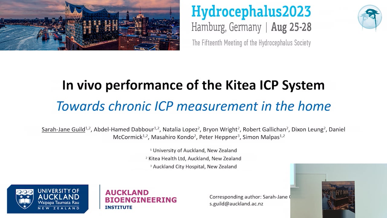 S14. Sarah-Jane Guild - In vivo performance of the Kitea ICP System