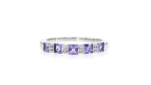 70 ct. t.w. Tanzanite Ring with Diamond Accents in Sterling Silver