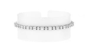 7.00 ct. t.w. Round and Emerald-Cut Lab-Grown Diamond Tennis Bracelet in 14kt White Gold