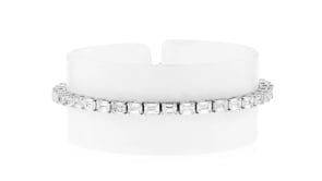 10.00 ct. t.w. Emerald-Cut Lab-Grown Diamond Tennis Bracelet in 14kt White Gold