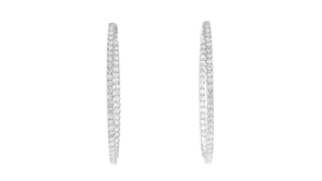 5.00 ct. t.w. Lab-Grown Diamond Oval-Shaped Inside-Outside Hoop Earrings in 14kt White Gold