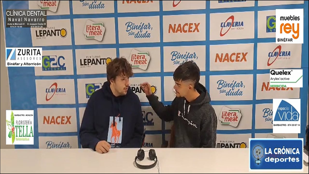 LUIS ARCAS (Entrenador Binéfar) CD Binéfar 0-1 CF Calamocha / Jor 8 / Tercera Rfef