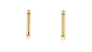 Italian 14kt Yellow Gold Paper Clip Link Hoop Earrings