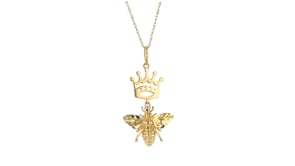 14kt Yellow Gold Queen Bee Pendant Necklace