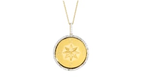 50 ct. t.w. Diamond Compass Pendant Necklace in 18kt Gold Over Sterling