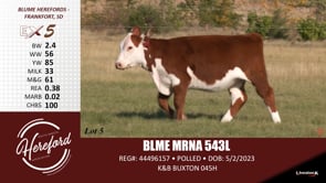 Lot #5 - BLME MRNA 543L