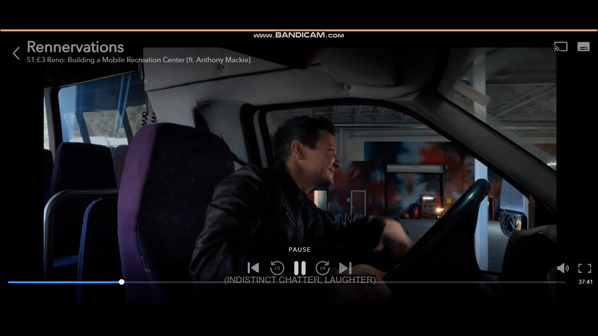 Jeremy Renner honks the van at Rory on Vimeo