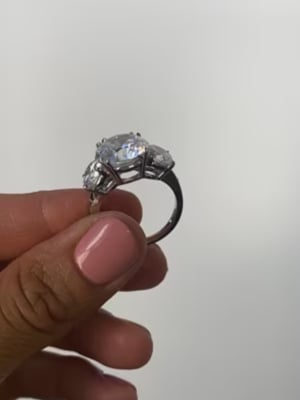 RING 3RDS - 5 CT CTR W/1.25 CT EACH SIDE F775-5-CZ-14K