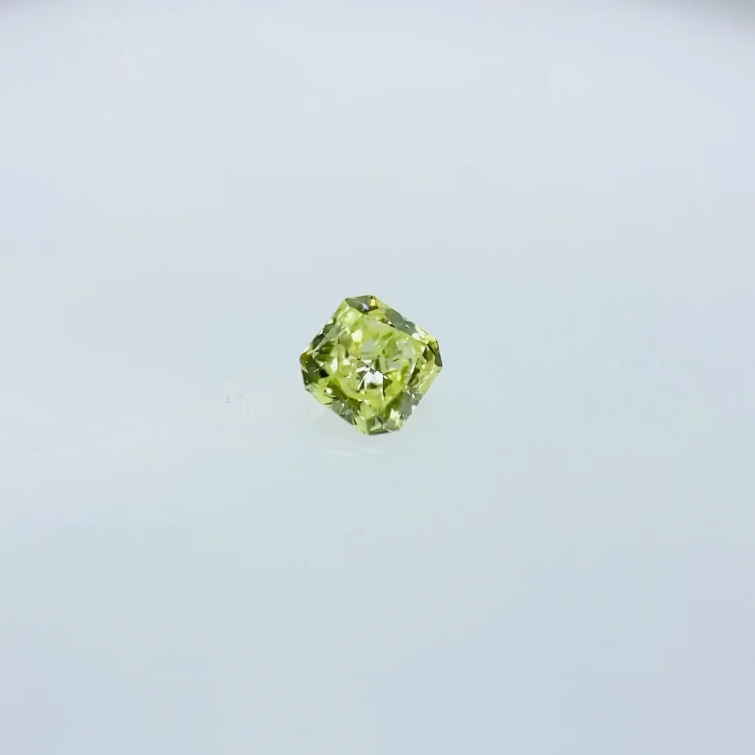 FANCY YELLOW GREEN 0.094ct SQ/RT2347/CGL