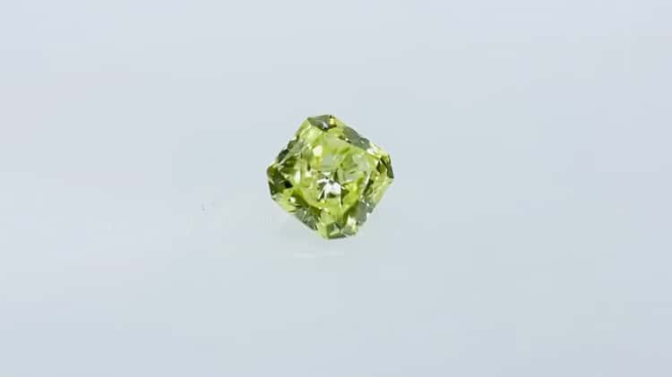 FANCY YELLOW GREEN 0.094ct SQ/RT2347/CGL