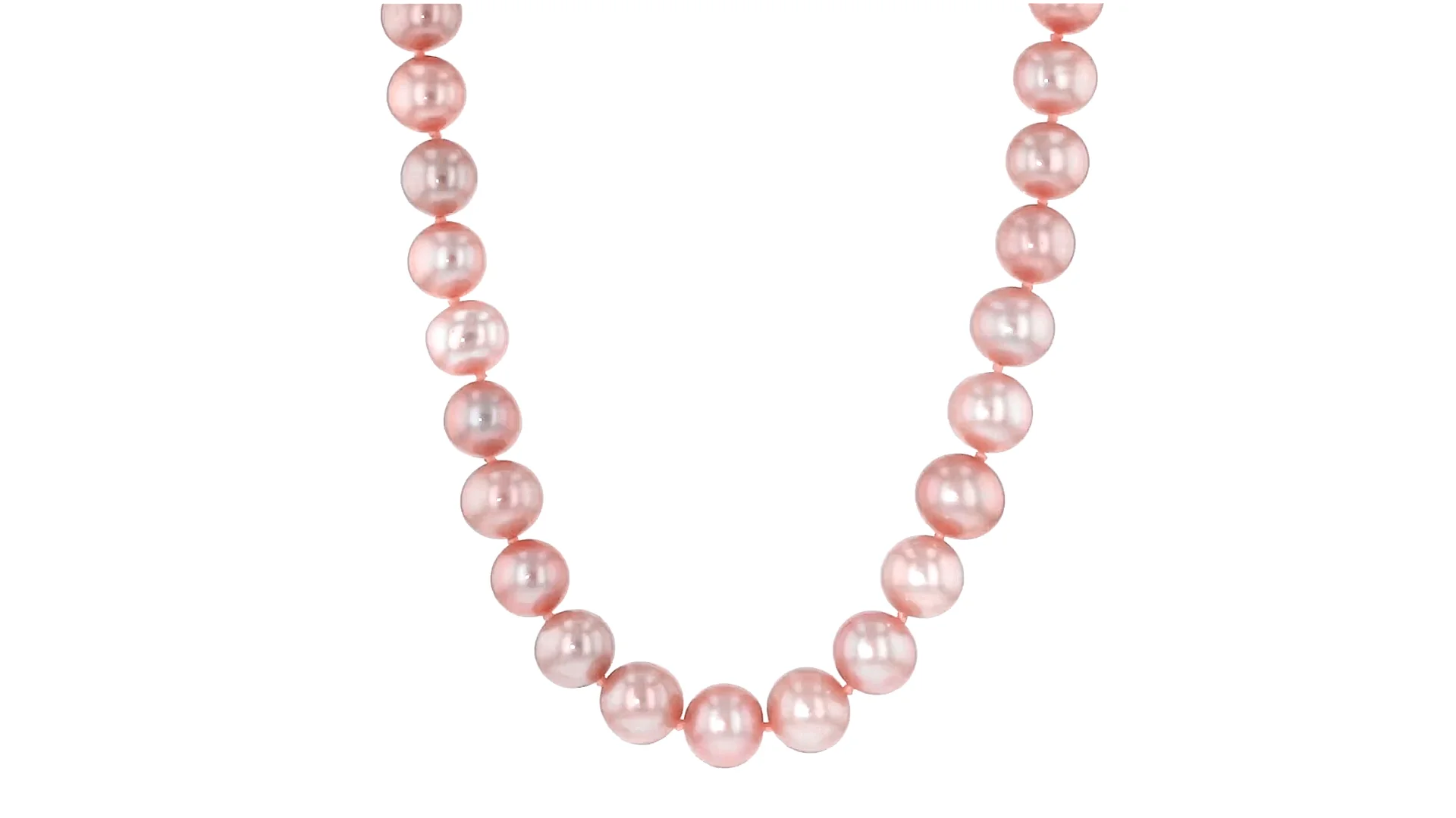 10-11mm Pink Cultured Pearl Necklace with 14kt Yellow Gold | Ross
