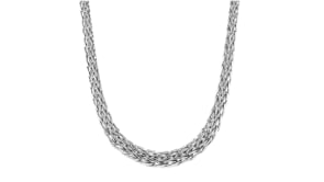 Sterling Silver Graduated Wheat-Link Necklace