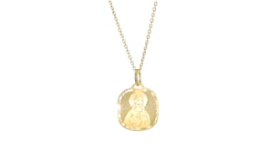 Italian 18kt Yellow Gold Sacred Heart Pendant