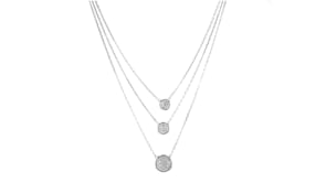 50 ct. t.w. Pave Diamond Three-Strand Necklace in Sterling Silver