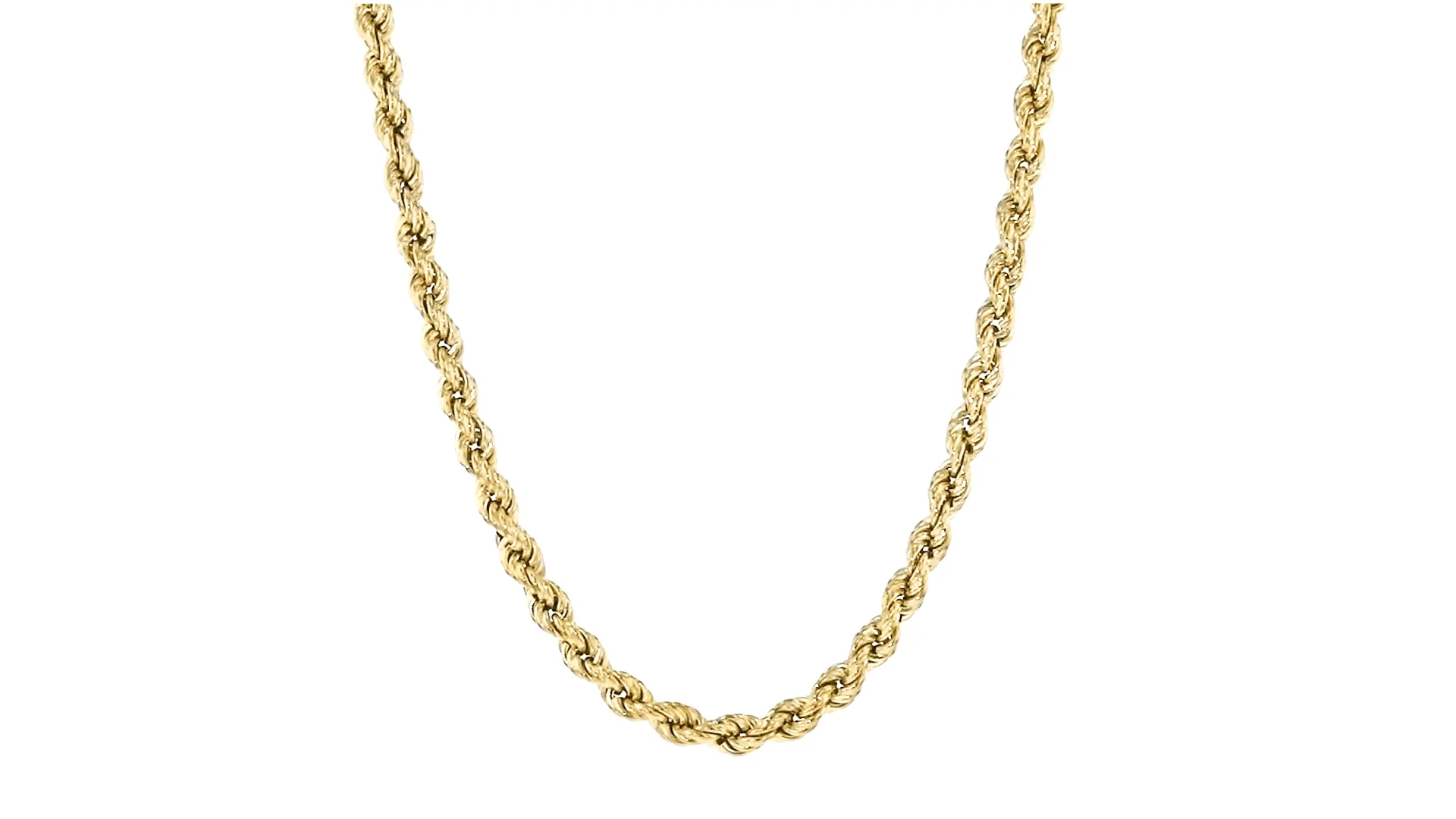 4mm 18kt Gold Over Sterling Rope-Chain Necklace | Ross Simons