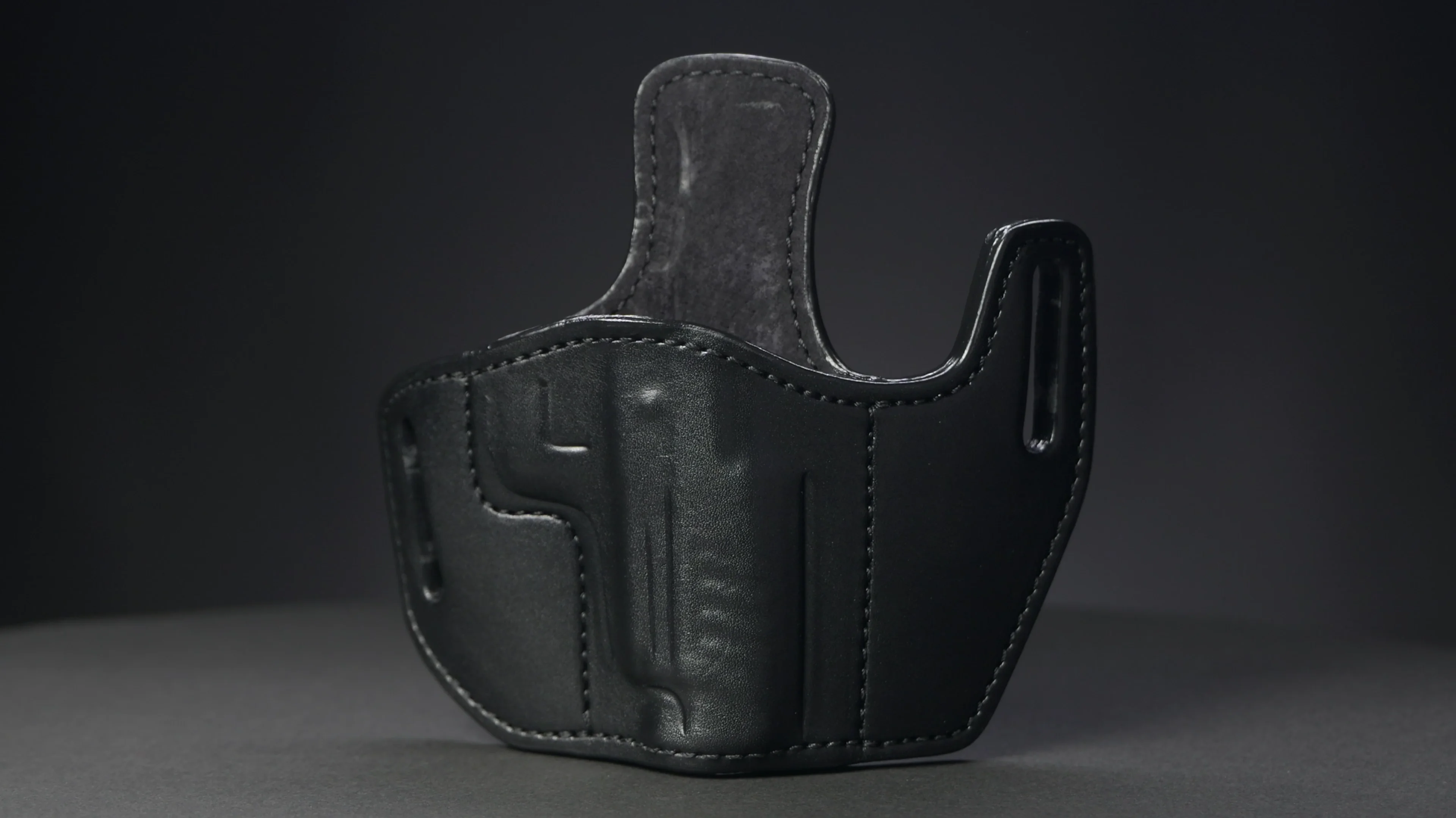 OWB Open Top Leather Holster For EAA SAR B6C 3.8" - Right-Hand Belt Holster Concealable 9 thumbnail image