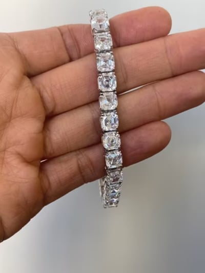 Asscher Cut Tennis Bracelet (34.5 TCW)