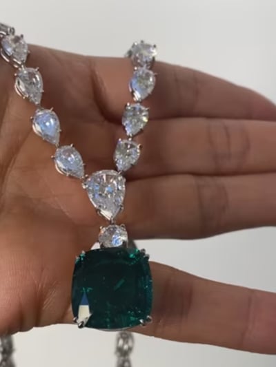 PEAR SHAPE STONE W/ CUSHION - N160/EM/CZ