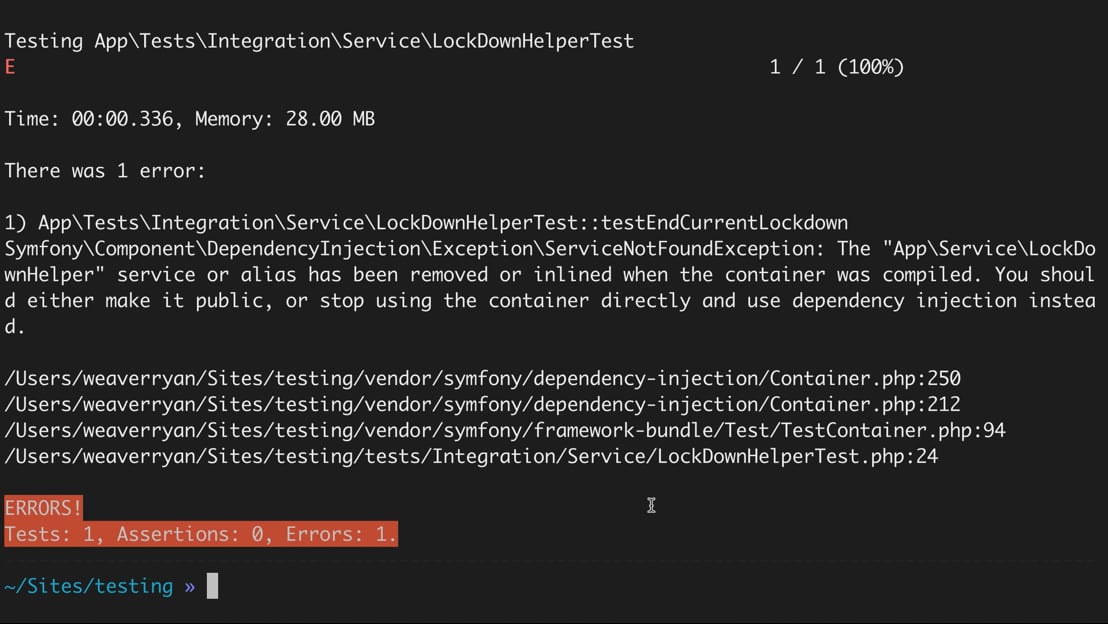 Testing a Service > PHPUnit: Integration Testing with Live Services ...