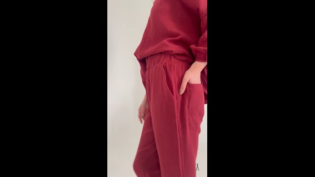 Blusa Manga Gaze Carmim