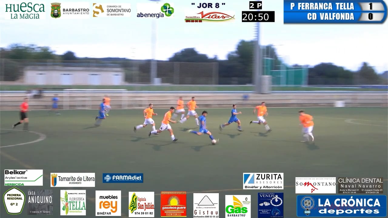 (RESUMEN Y GOLES) Peña Ferranca Tella 2-0 CD Valfonda / Jornada 8 / Primera Regional Gr 2