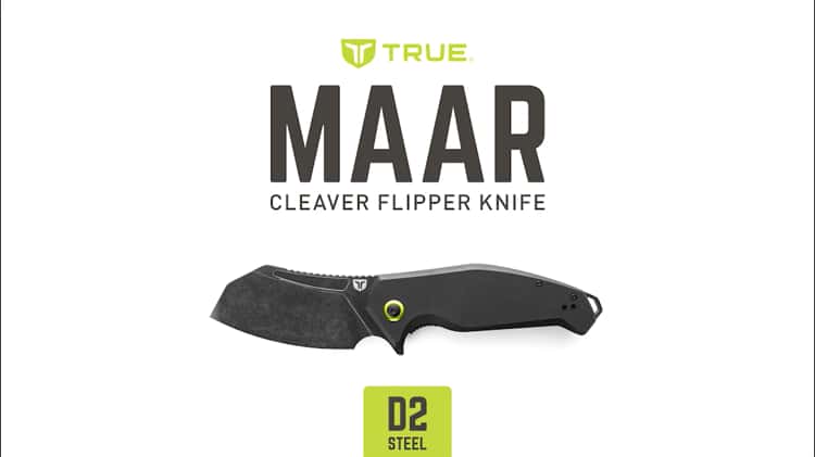 True MAAR Cleaver Flipper Knife - Black - Dance's Sporting Goods