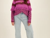 Purple-bordeaux jumper with fringes | My Jewellery