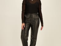 Black straight-leg trousers with studs | My Jewellery