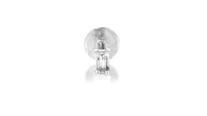 Baguette Diamond-Accented Single Stud Earring in Sterling Silver