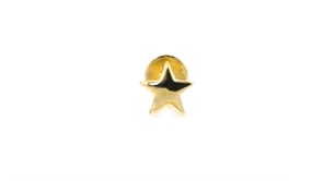 14kt Yellow Gold Single Star Stud Earring