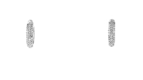 34 ct. t.w. Diamond Huggie Hoop Earrings in Sterling Silver