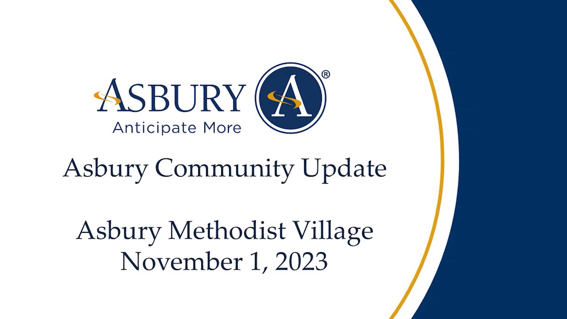 Asbury Community Update on Vimeo