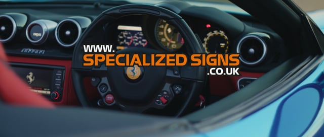 Blue Chrome Ferrari California T - Specialized Signs Scotland