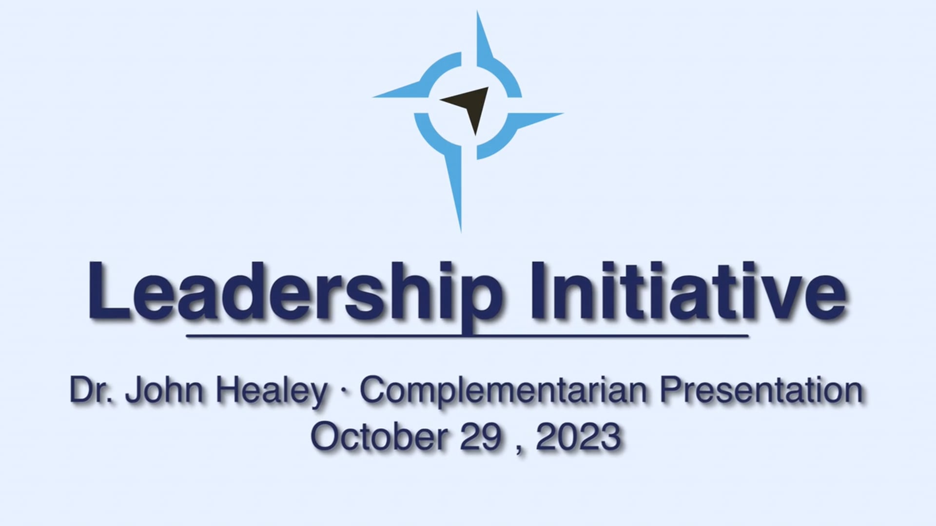 RAC Leadership Initiative - John Healey - Complementarian Presentation