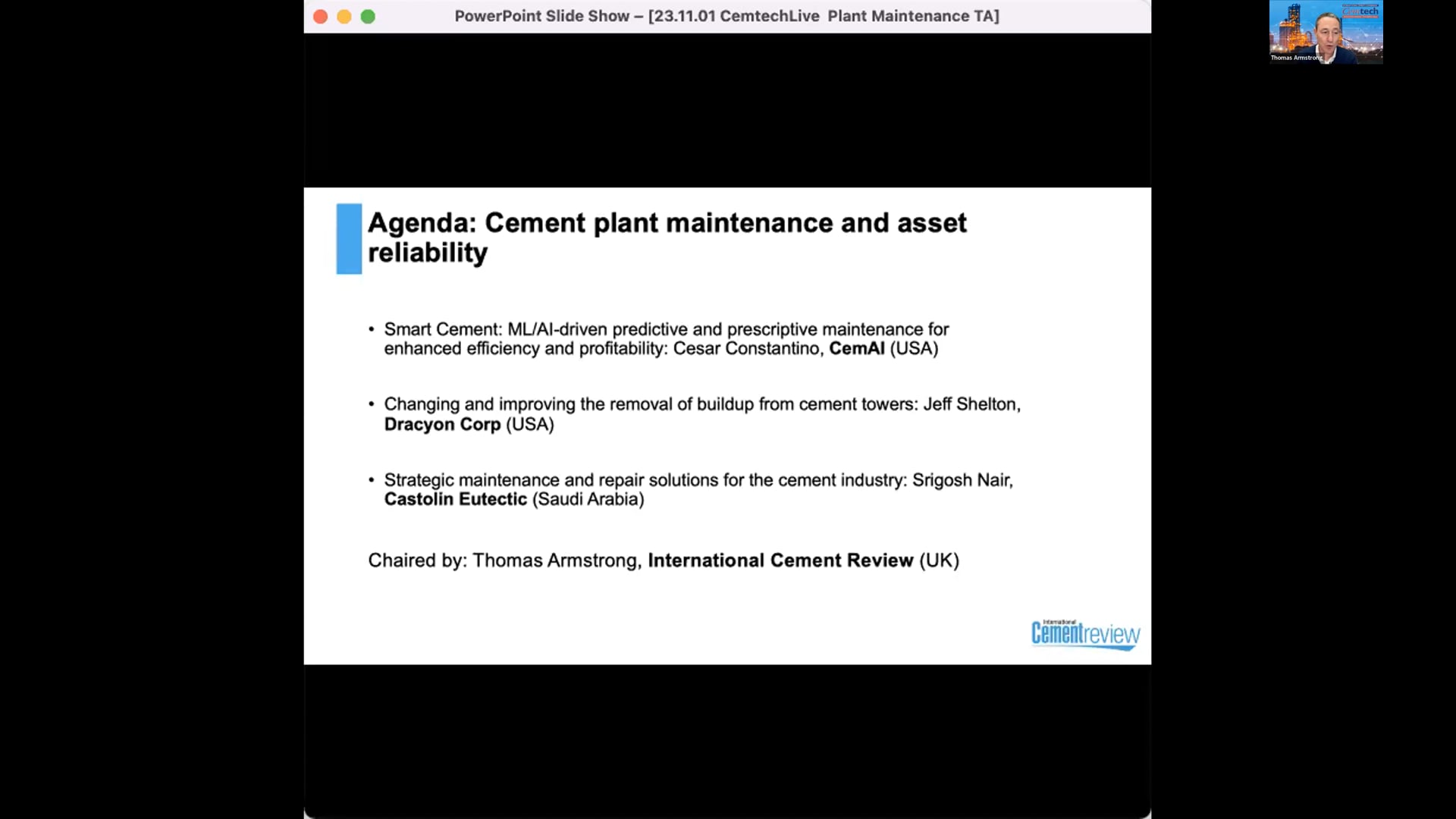 Cemtech Live Webinar: Cement plant maintenance and asset reliability