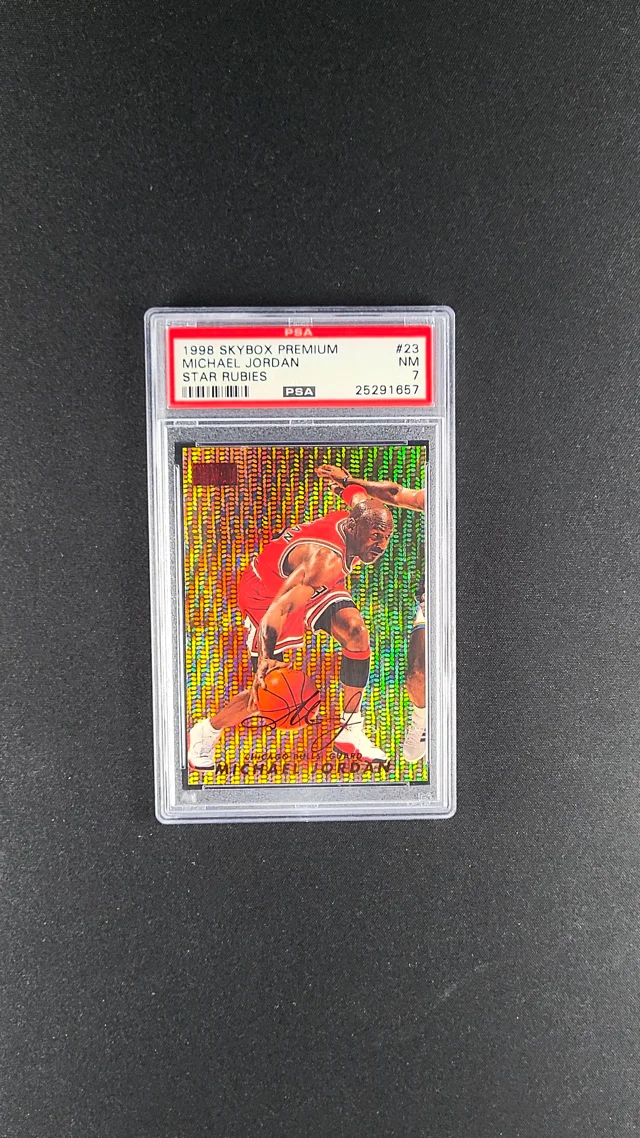 1998 Skybox Premium Star Rubies Michael Jordan /50 #23 PSA 7 NRMT