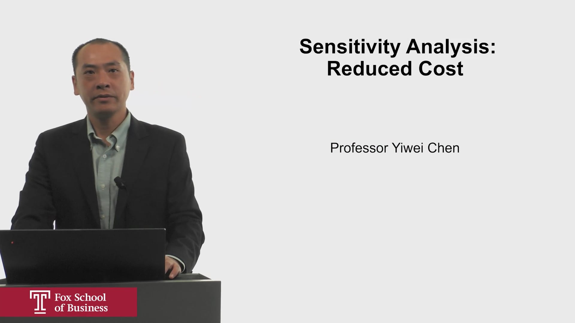 Sensitivity Analysis Reduced Cost
