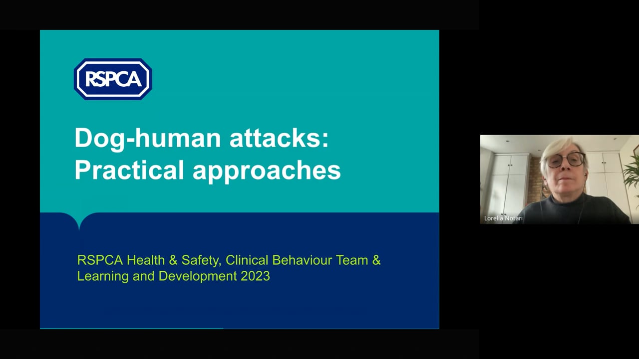 Behaviour CPD session - Dog-human attacks: Practical Approaches - Lorella Notari