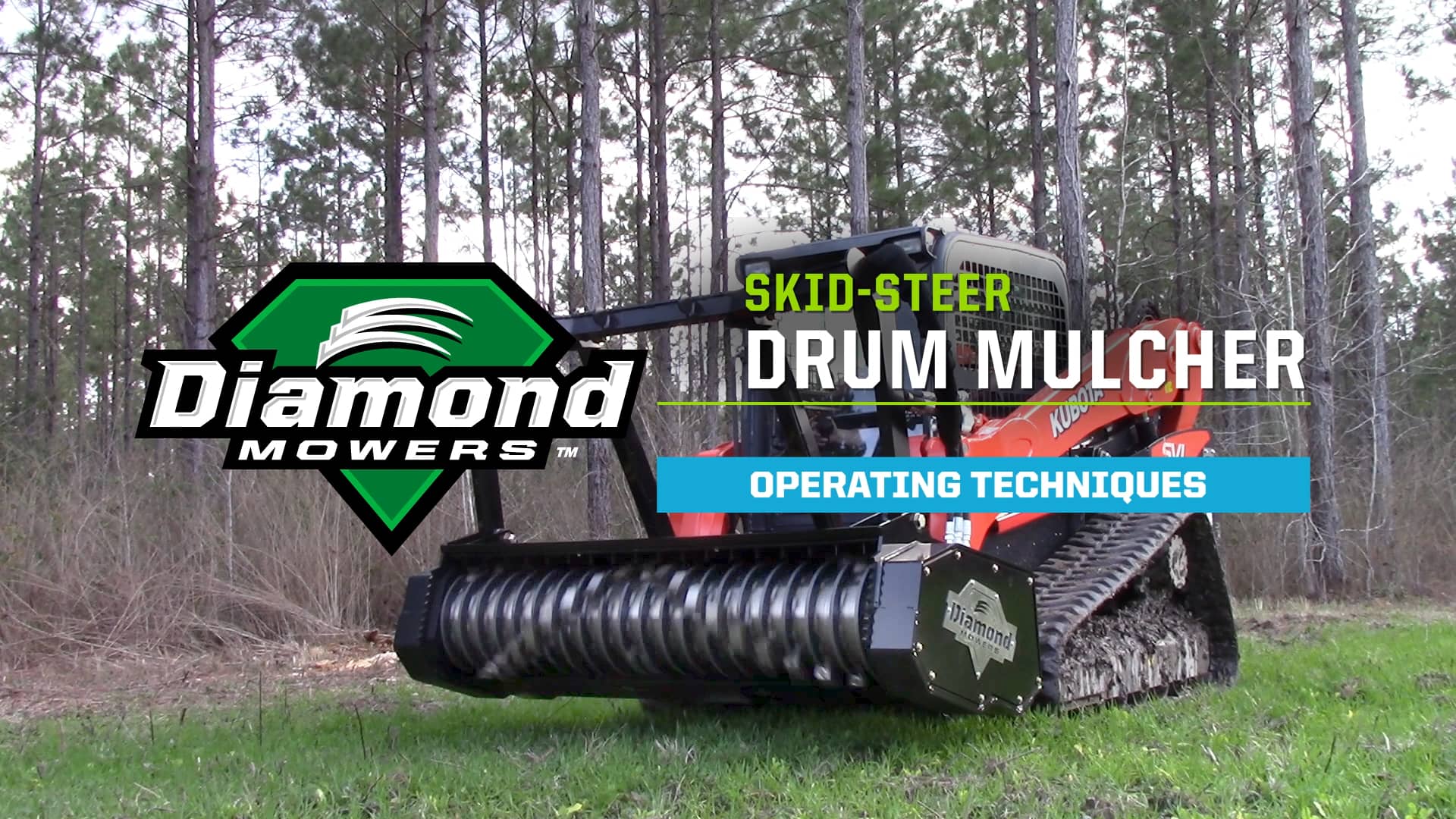 SkidSteer Drum Mulcher Operating Techniques Diamond Mowers on Vimeo