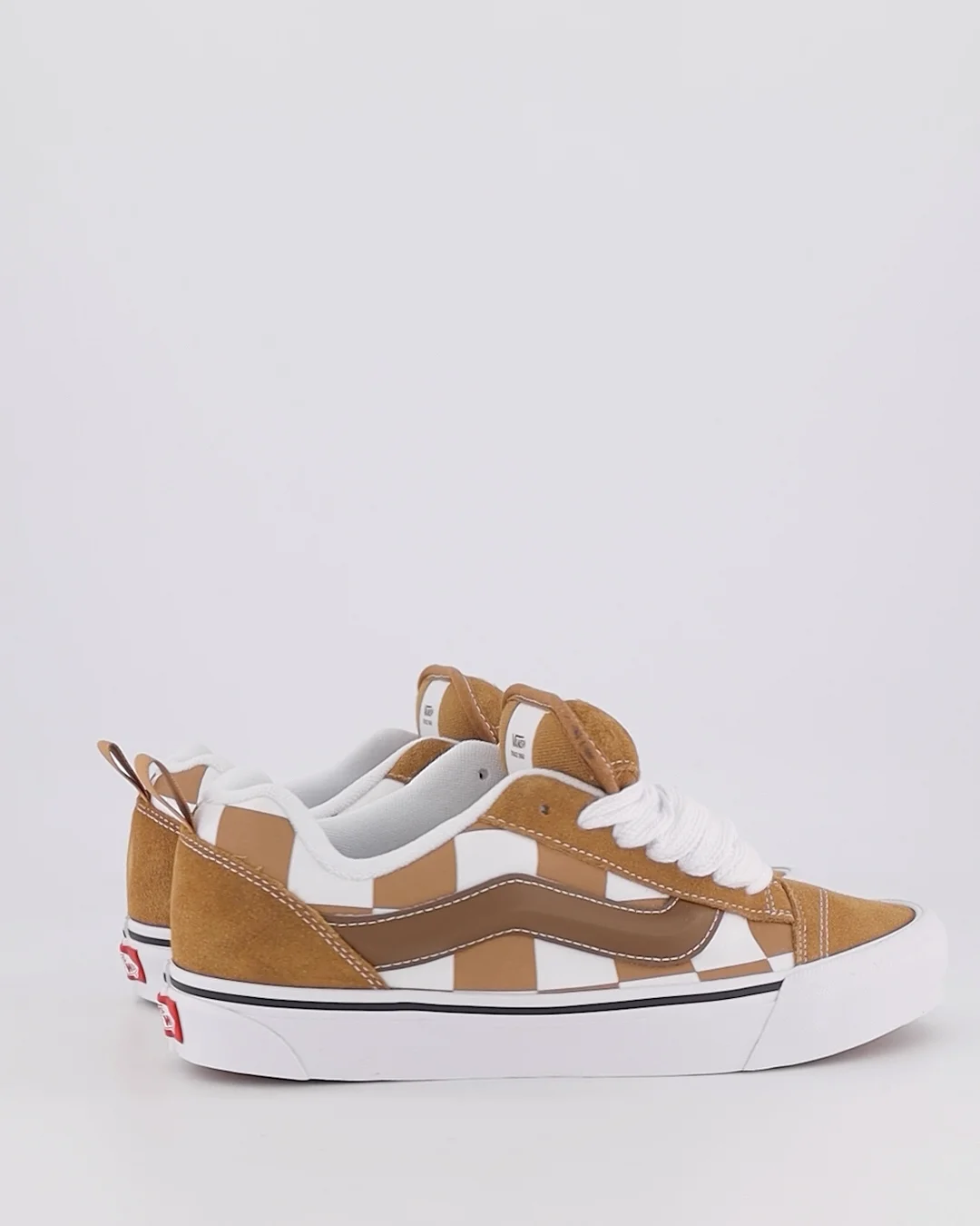 Shop Vans Knu Skool in Brown and White