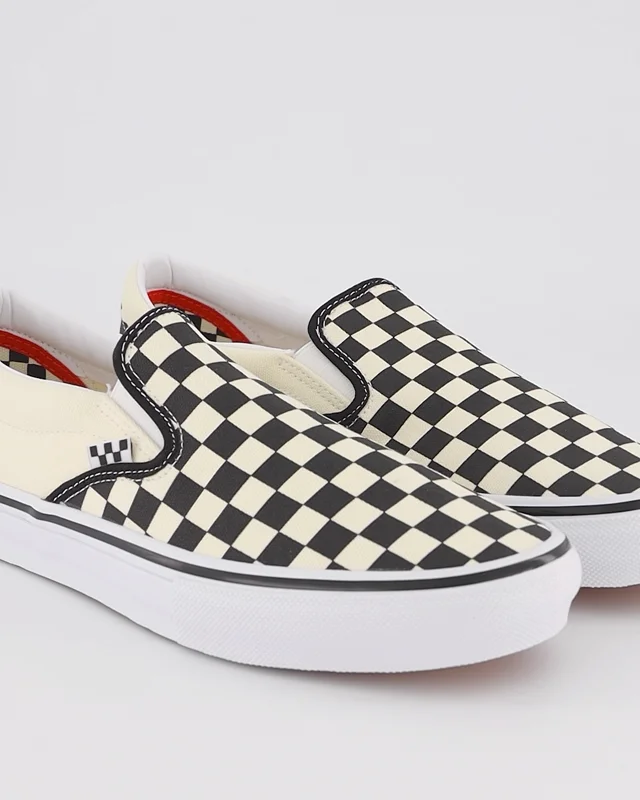 Grey and white hot sale check vans